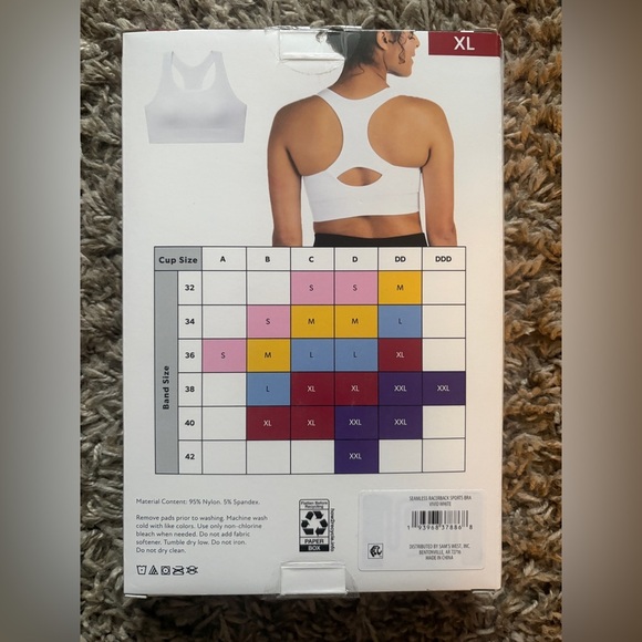Member's Mark White Seamless Sports Bra - Picture 2 of 3